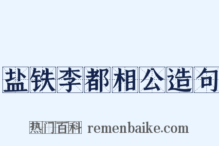 盐铁李都相公造句是什么意思的图片